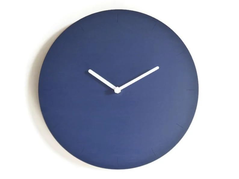 Minimalist Wooden Wall Clock, Modern Round Silent Non-Ticking Clock, Natural Wood Decorative Clock for Living Room Bedroom Office, 12 Inch