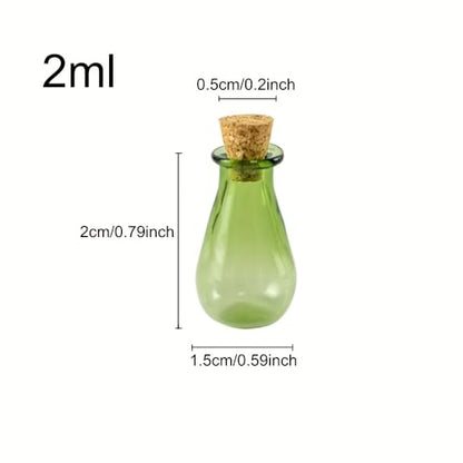 14pcs 2ml Mini Glass Color Bottles Vase Model 7 Colors