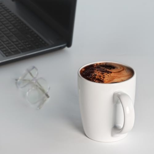 harebe 20 OZ Large Coffee Mug, Ceramic Tea Cup for Office and Home, Big Capacity with Handle, Cups for Men Women Mug Lovers, Microwave & Dishwasher Safe, White - color: White