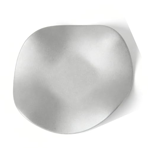 Brrnoo Minimalist Frosted Ceramic Dish – Irregular Shaped Jewelry Tray for Rings, Earrings & Trinkets, 6.7" Decorative Catchall Dish (Silver) - size: Silver