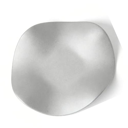 Brrnoo Minimalist Frosted Ceramic Dish – Irregular Shaped Jewelry Tray for Rings, Earrings & Trinkets, 6.7" Decorative Catchall Dish (Silver) - size: Silver