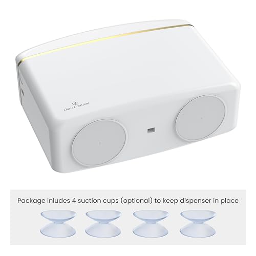 Countertop Multifold Hand Paper Towel Dispenser by Oasis Creations, Single Sheet Dispensing – Glossy White - color: White