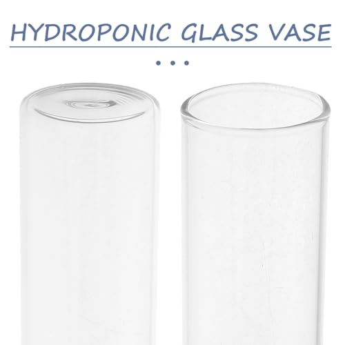 Test Tube Vase Propagation Station for Hydroponic Plants Clear Glass Flower Holders for Indoor Home Decor Modern Minimalist Small Plant Stand 7.08X1.18X1.18In