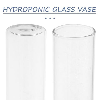 Test Tube Vase Propagation Station for Hydroponic Plants Clear Glass Flower Holders for Indoor Home Decor Modern Minimalist Small Plant Stand 7.08X1.18X1.18In