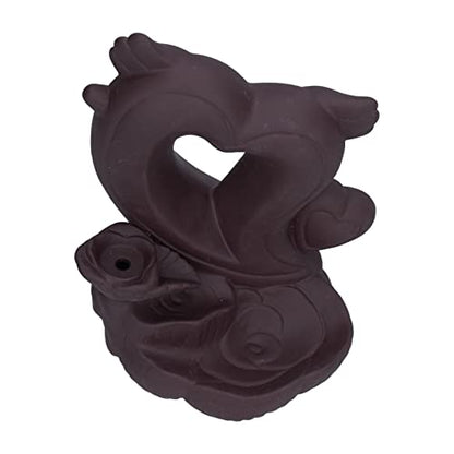 Backflow Incense Burner Smoke Waterfall Burner Ceramic Incense Holder Ornament for Home Office Decoration