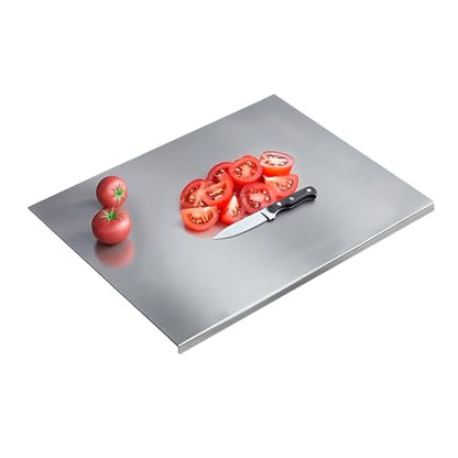 304 Stainless Steel Cutting Board – Stainless Steel Kitchen Chopping Boards Non-Slip, Dishwasher Safe – Ideal for Meat, Vegetables, Fruits, Bread & Baking – Commercial & Home Use (23.6 * 19.6in) - size: 23.6"L x 19.6"W