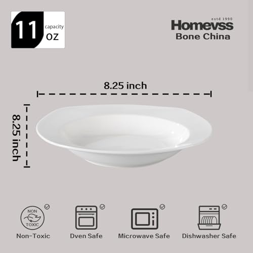 HomeVss, New Bone China Dinnerware Set, Coupe Square Shape, 40pc Set - color: Square Coupe, size: Service for 8 - 40pc Set