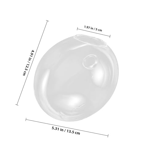 Wall Hanging Hydroponic Glass Vase for Plants, Flat Glass Terrarium Planter, Balcony and Home Décor, 1pcs Set