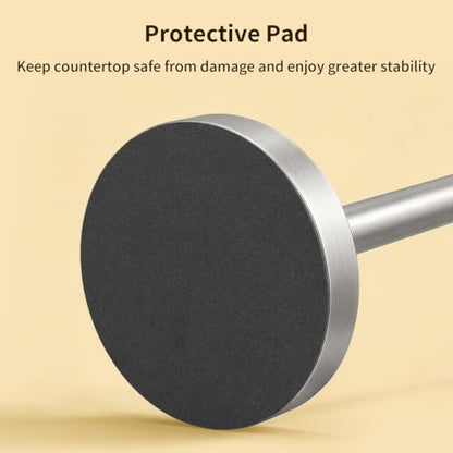 3.9lbs Heavy Duty Paper Towel Holder Countertop Weighted Base | Brushed Nickel,Stainles Steel,Modern Standing Countertop Dispenser for Kitchen,Easy One-Handed Tear - color: Silver