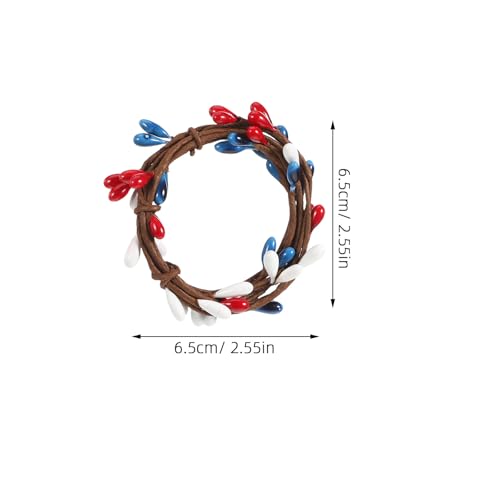 10 Pack Patriotic Napkin Rings for 4th of July Table Decorations, Red White and Blue Napkin Holder Set for Independence Day, USA Flag Theme Table Settings and Memorial Day Decor