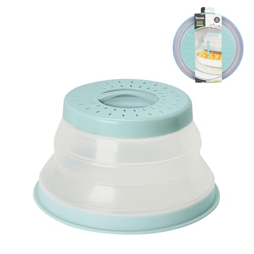 Tovolo Microwave Plate Cover Small in Blue Haze Collapsible Vented Silicone Microwave Splatter Cover, Dishwasher Safe 8 Inch Plate Cover BPA Free Food Guard - color: Blue Haze, size: Small (8 inch)