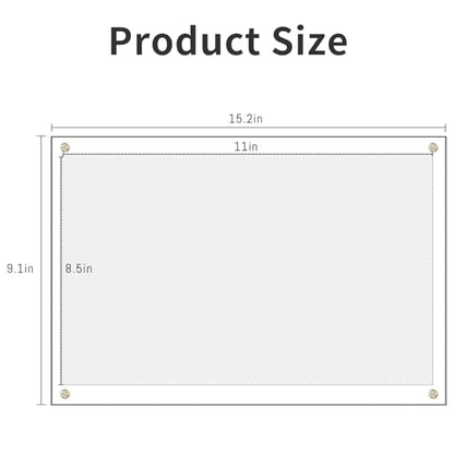 Kalami 8.5x14 Acrylic Wall Mount Picture Frame Self Adhesive | No Drill Floating Frameless Clear Photo Frame for Home Office School Picture Display-Full Frame is 9x15 - size: 8.5 x 14 in