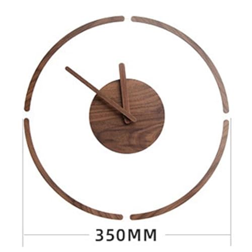 Wall Clocks Nordic Minimalist Solid Wood Transparent Clock face Wall Silent Wall Clock Décor