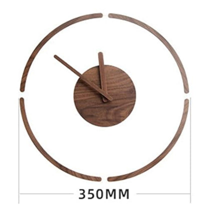 Wall Clocks Nordic Minimalist Solid Wood Transparent Clock face Wall Silent Wall Clock Décor