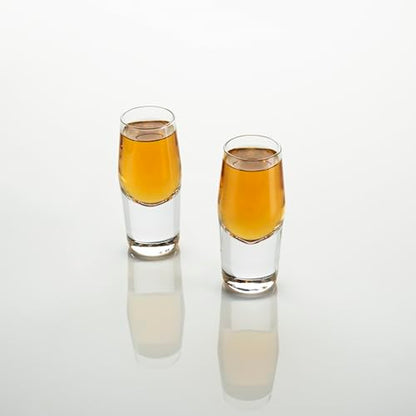Viski Heavyweight Crystal Shot Glasses Set of 2 for Whiskey, Vodka, Tequila, 2 oz Handmade Home Bar Glasses Gift Set for Bachelor or Bachelorette Party, Groomsmen Gifts, Birthday & Wedding Gifts - style: Heavyweight Shot Glasses