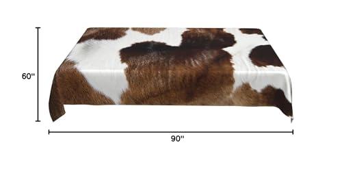 Worltoldb Cow Tablecloths Polyester Table Cloth for Kitchen Dinning Table Washable Table Cover for Parties Wedding Picnic - color: White10