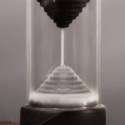 Hourglass Backflow Incense Burner Waterfall Incense Holder Bracket Glass Windproof Cover Provides 20 Counter Flow Incense Cones for Yoga Office Home Decoration Odor Elimination
