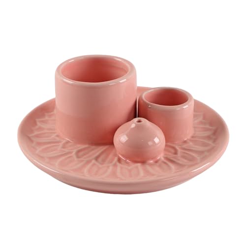 Ceramics Ashes Catchers Incenses Burners Tray Set for Incenses Stics Cones for Yoga Meditations Space Decoration Multifunctional Santo Wood Ashes Catchers Tray - color: A