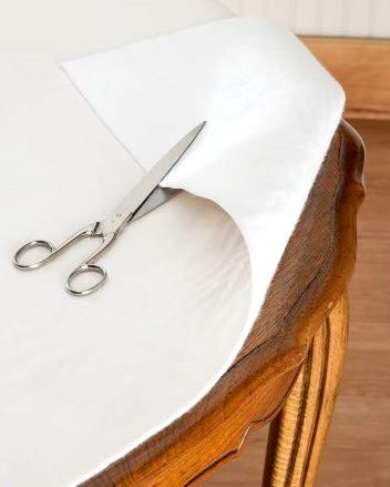 Felt Back Vinyl Table Pad 52" x 90" – Cut-to-Fit Waterproof Table Protector with Flannel Backing – Heat-Resistant Dining Pad for Daily or Under Tablecloth Use