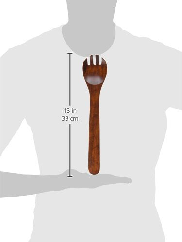 Lipper International Cherry Finished Salad Servers, 12" Long, One Pair - color: Cherry Finished, size: 12" Long