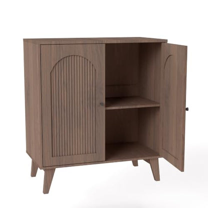 Sideboard Buffet Cabinet with Storage,Accent Cabinet,Coffee Bar Cabinet | Farmhouse Storage Sabinet with Adjustable Shelf & Solid Wood Legs for Living Room, Kitchen, Entryway, Walnut - color: Walnut