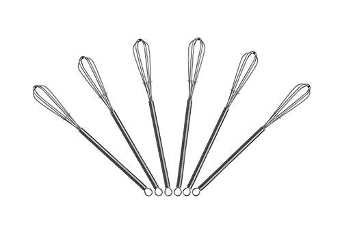7.2 inch Mini Wire Whisk 6 Pack - Stainless Steel - size: 6pk of 7.2"