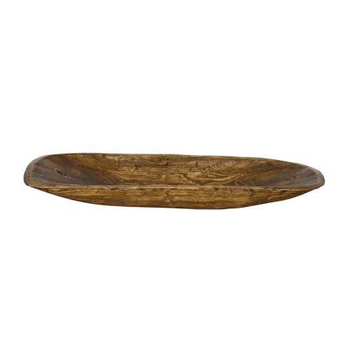 Lifestyle Collection Rustic Dough Bowl - Hand Carved Decorative Wood Bowl - LS1013