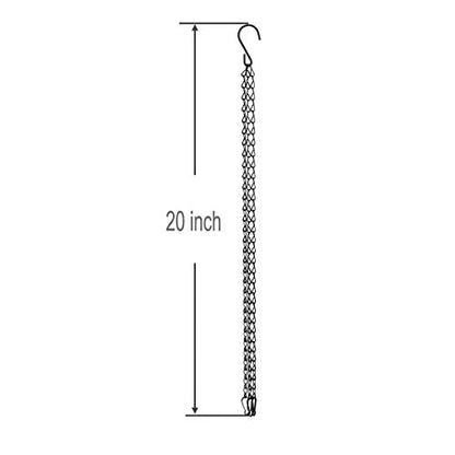 4Pack - 20 Inch Black Hanging Basket Chains Flower Plant Pot Replacement Chain Hanger for Bird Feeders, Planters, Lanterns and Ornaments