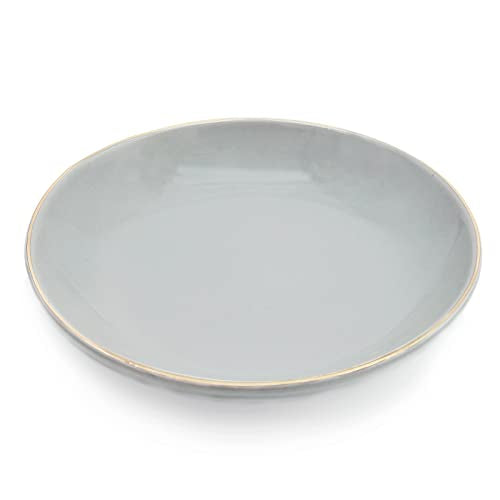 HANKOR 4.75" Ceramic Jewelry Tray, Small Ring Dish Holder Trinket Tray, Catch All Trays for Ring Earring Necklace Key, Christmas Gifts for Women Girls, Gray - color: Gray