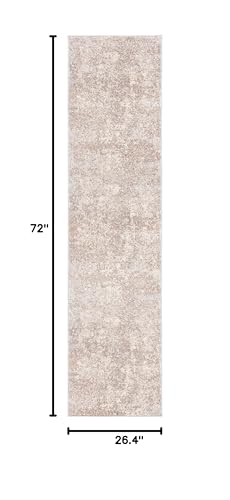 SAFAVIEH Madison Collection 2'2" x 6' GreyBeige MAD471G Modern Abstract Non-Shedding Entryway Living Room Foyer Bedroom Runner Rug - color: Grey/Beige, size: 2'2" x 6' (Runner)