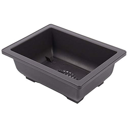 15 PCS 6.5 Inch Bonsai Training Pots with Trays, Rectangular Plastic Growing Pots, Flower Succulent Pots Container for Garden, Yard, Office, Porch, Balcony, Home Decoration - size: 6.5 Inch