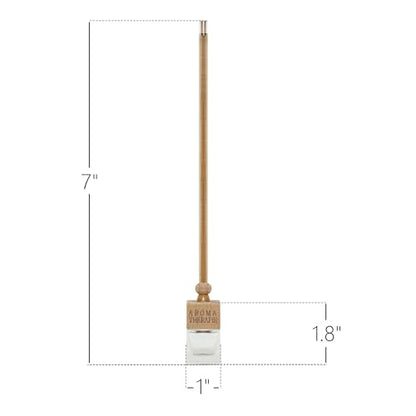 4-Pack Refillable Car Air Freshener Hanging Diffuser Empty Glass Bottle with Wooden Cap & Reed Sticks Essential Oil Aromatherapy Pendant Drift Car Fresheners for Women Men-Car Accessories - size: Square - 4PCS