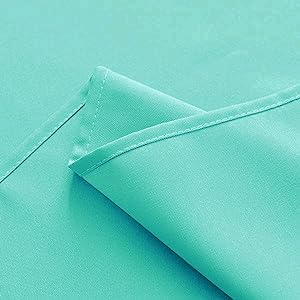 Cloth Napkins Set of 6, 18 x 18 Inch, Washable Aqua Dinner Napkins with Hemmed Edges for Restaurant, Wedding and Holiday - color: Aqua, size: 18" x 18" (Set of 6)