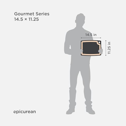 Epicurean Gourmet Series 14.5" × 11.25" Cutting Board in Slate/Natural - color: Slate/Natural, size: 14.5"L x 11.3"W