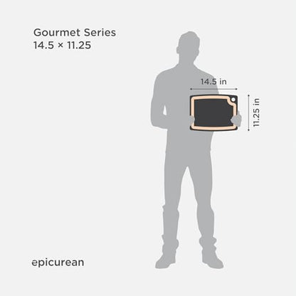 Epicurean Gourmet Series 14.5" × 11.25" Cutting Board in Slate/Natural - color: Slate/Natural, size: 14.5"L x 11.3"W
