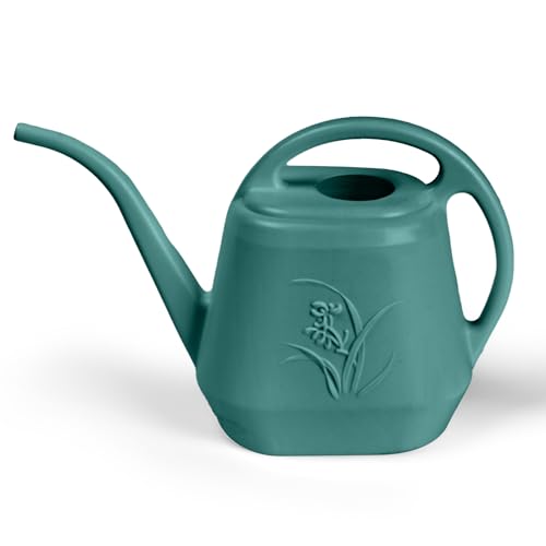 ZXJ Plant Watering Can - for Indoor and Outdoor Home Garden Plants - with Long Spout - Emerald Green - 1/2 Gallon - color: Emerald Green