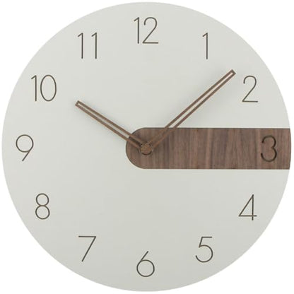 STAHAD Minimalist Wooden Wall Clock Silent Hanging Clock for Living Room and Study Easy to Read Medium Density Fiberboard Wall Decor Without Battery