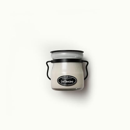 Milkhouse Candle Company Sweet Tobacco Leaves Soy Candle - Honey | Tobacco | Teakwood Scented - 5 oz Cream Jar with Lid, 35+ Hour Burn Time, Made in the USA - size: 5 oz
