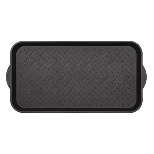 Diamond Boot Tray, 15" x 29", Black