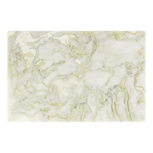 Multi-Purpose Pastry Marble Tray Cutting Board With Non-Slip Feet, 12x8 Inch Rectangular Marble Cutting Boards Cheese Board for Kitchen, Stone Charcuterie Board Chopping Slab for Home Decor - color: Emerald Green, size: 12"L x 8"W