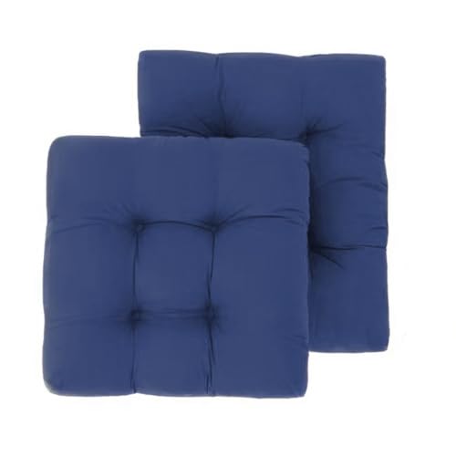 Rocking Chair Cushion, Set of Seat & Back Cushion with Ties for Indoor Rocker (Navy Blue) - color: Navy Blue