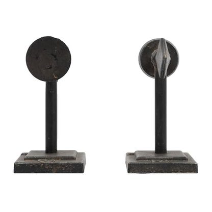 Creative Co-Op Bronze Arrow Shaped Cast Iron Bookends (Set of 2 Pieces) - color: Bronze