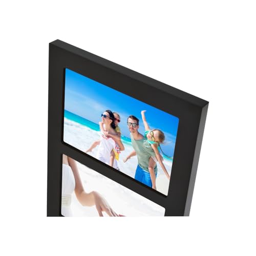 Collage Picture Frame Black Wood 5x7 3-Opening 1 Pack - color: Black-3, size: 3 5X7