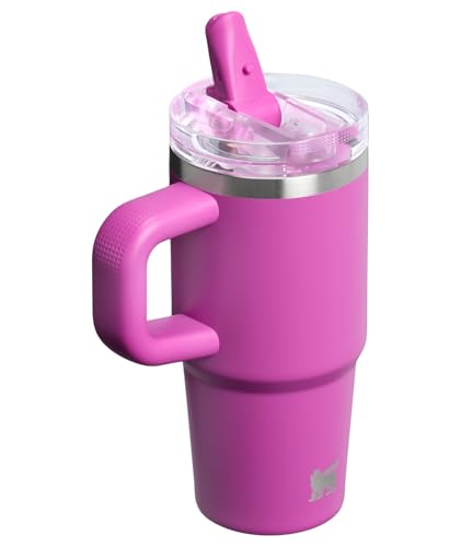 STANLEY Quencher ProTour Flipstraw Tumbler, 14 oz, Dark Blossom | Built-In Straw & Handle | Cupholder Compatible for Travel | Leakproof Insulated Stainless Steel Cup | BPA-Free - color: Dark Blossom, size: 14 Ounces