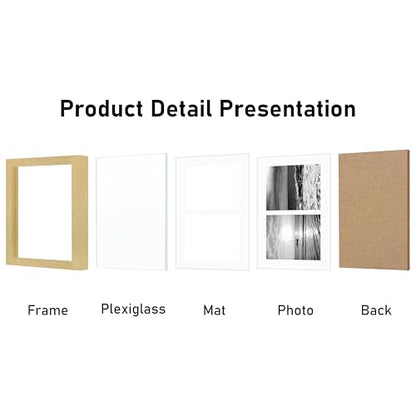 VIOLABBEY 8x10 Collage Picture Frames, Fits Two 4x6 Photos, Gold, 2Pack | Fits One 8x10 Photo without Mat, Wall or Tabletop Display, Includes Stand - color: Gold, size: 8x10-2Pack