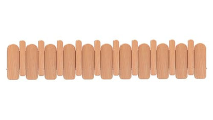 Wall Mounted Piano Key Hanger | Flip Style Hook | Entrance Wall Art Hook, Made of Oak Wood (3 Times Painted, 4 Times Polished) (Arc Beech, 10Hooks) - color: Arc Beech, size: 10Hooks