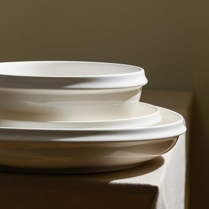 Stone Lain Verso 4-Piece Dinner Plate Set Porcelain, White - size: 4-Piece - Dinner Plate