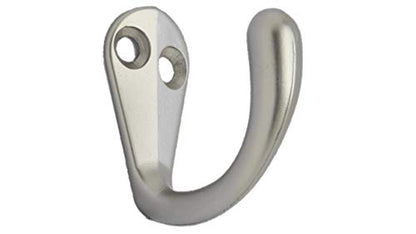 Premium Quality Single Prong Robe Hook Hanger, Zinc Die Cast, Matte Nickel, Made in Taiwan, 12 Pack - color: Matte Nickel, size: 12 Pack