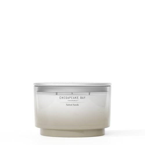 Chesapeake Bay, 14.5oz Salted Sands Scented Candle, Mood Evoking Fragrance, Sea Glass-Inspired Jar, Premium Soy Blend Wax with Essential Oils, Coastal Fragrance for Home Décor or Gifting - color: Salted Sands, size: 14.5oz