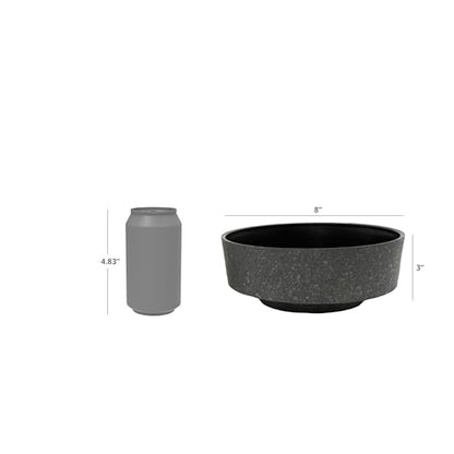 The HC Companies 8 Inch Round Plastic Succulent Capri Bowl 8"x8"x3" in Faux Concrete Color - color: Faux Concrete, size: 8"